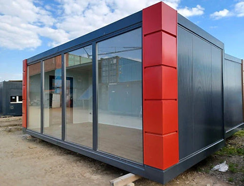 CONTENEDOR DE OFICINA OPEN SPACE 3×6 CON VITRINAS