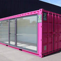Contenedor de oficina rosa de 20 pies