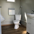 Contenedor sanitario - inodoro + ducha + cisterna