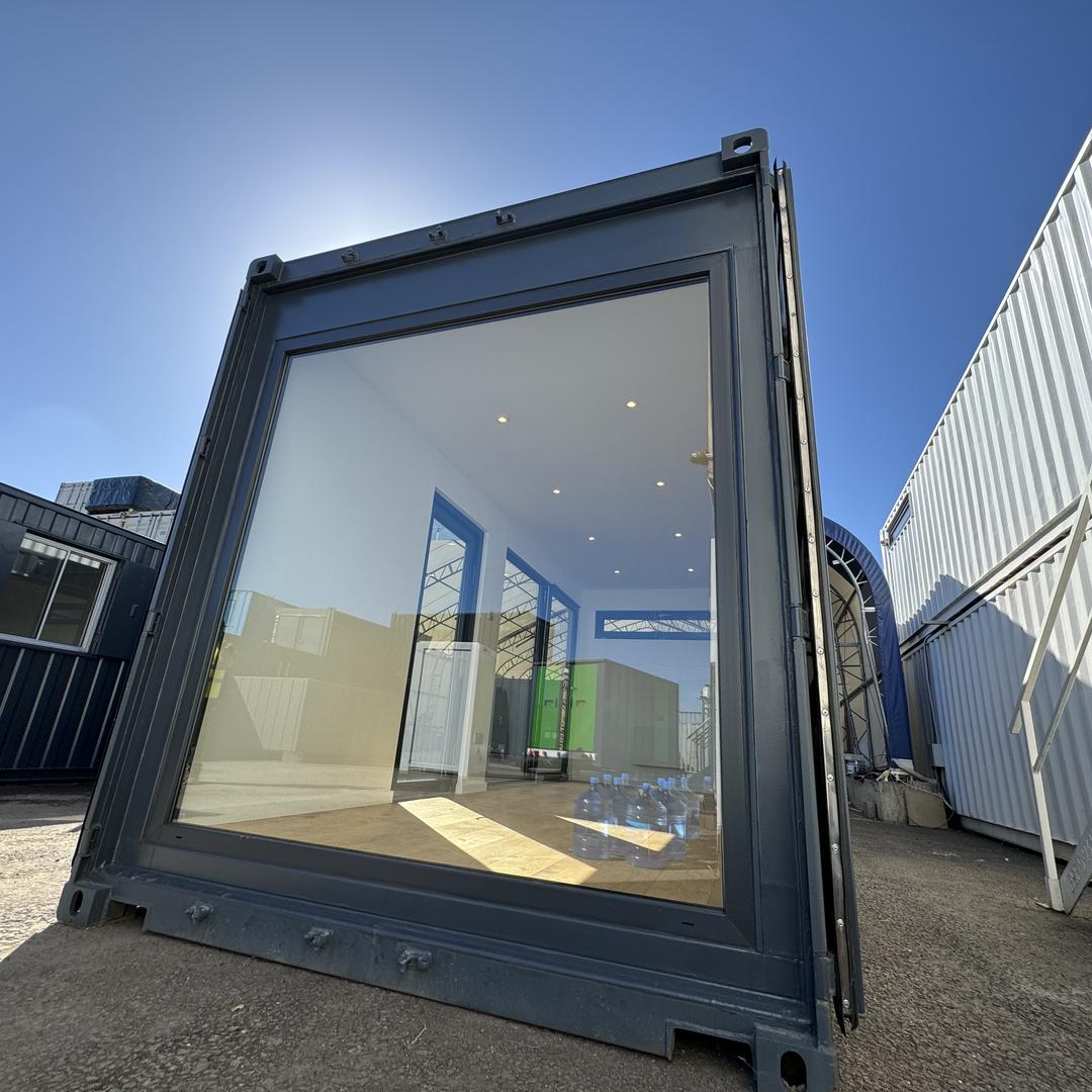 CONVERSIÓN PERSONALIZADA DE CONTENEDOR DE ENVÍO DE 20 x 8 pies | Edificio portátil | Oficina de jardín