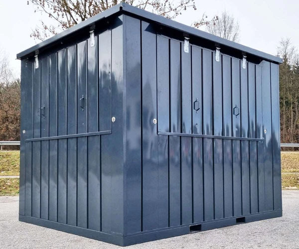 Contenedor de venta de 4m con 2 trampillas de venta
