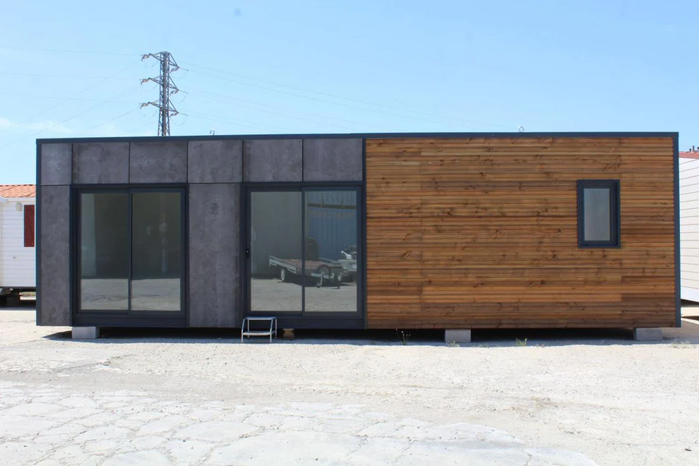 Módulo KVIP diáfano forrado madera y viroc B955