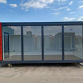CONTENEDOR DE OFICINA OPEN SPACE 3×6 CON VITRINAS