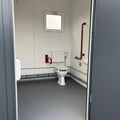 Contenedor sanitario de 20 pies D / H / compartimento para silla de ruedas